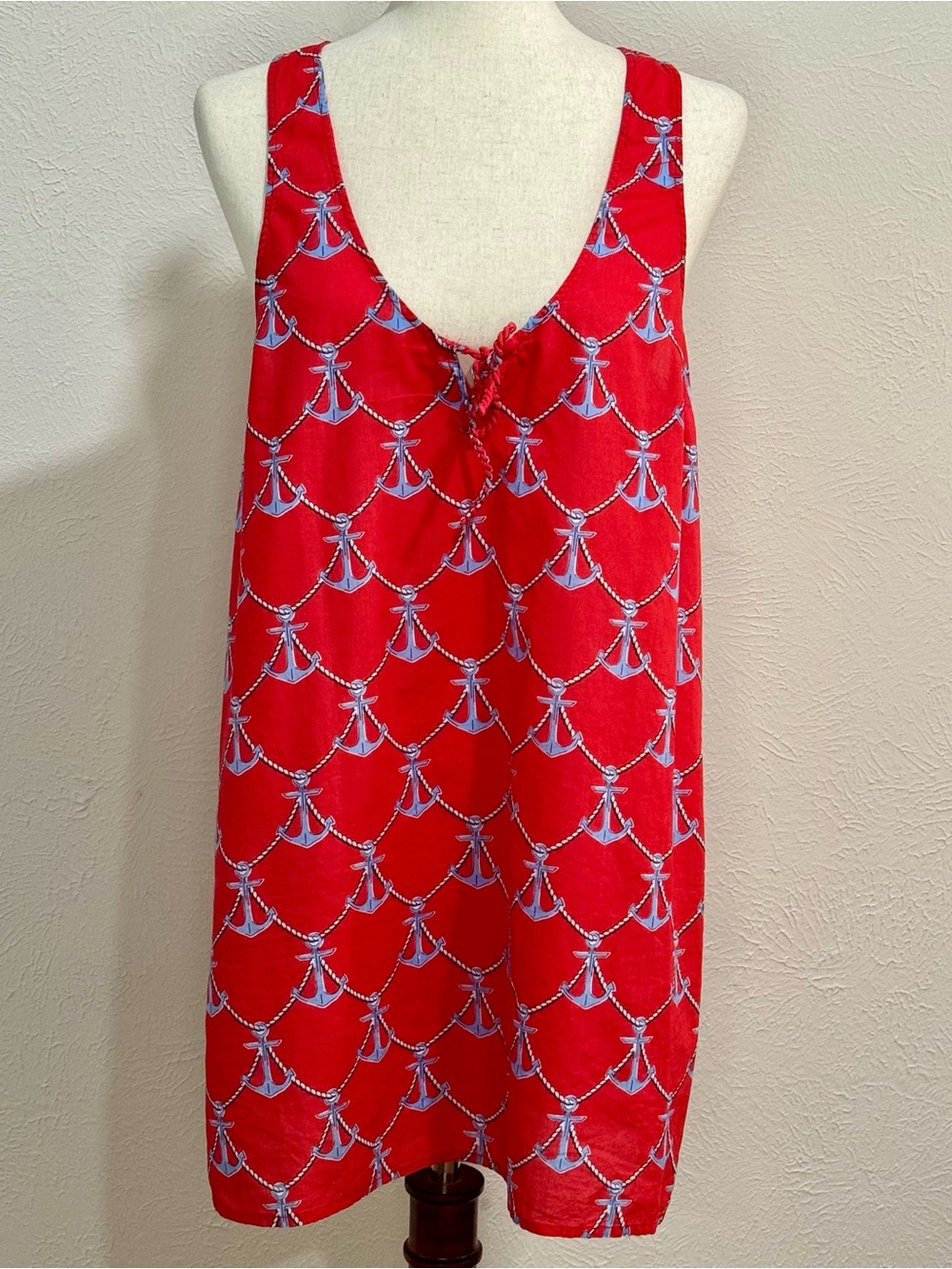 Mud Pie Red Nautical Anchor Tunic Size M